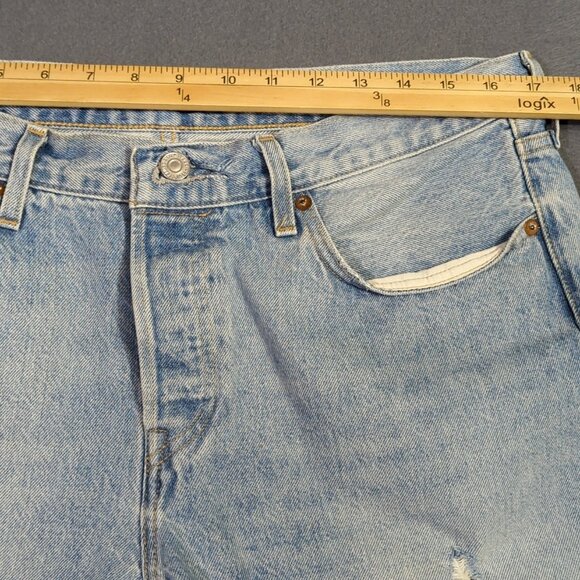 Levi's Made And Crafted Selvedge Jeans Women's 32 Fits 34x25 Blue 501 Taper - Picture 11 of 16